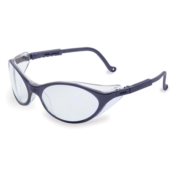 Uvex Bandit Safety Glasses - Blue Frame - Clear Anti-Fog Lens S1620X